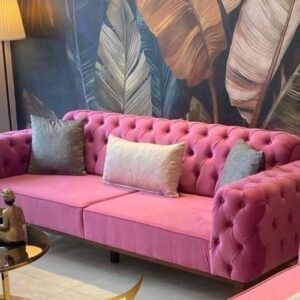 Buy Modern Tufted Velvet Fabric Chesterfield Sofa Set 01 - Image 3