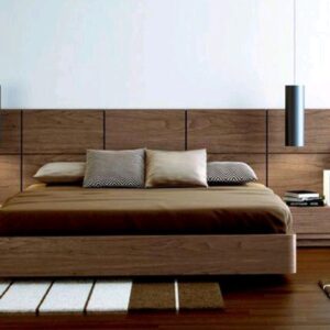 Walnut HDF 6 by 6 Bed Frame