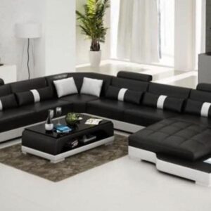 Spacious Premium Leather Sofa