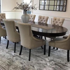 8 Seater Upholstered Dining Set