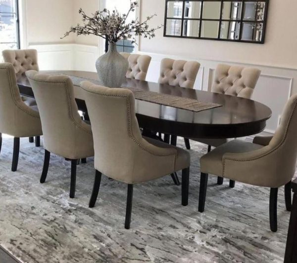 8 Seater Upholstered Dining Set