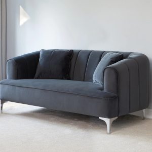 New Eagle Premium Grey Velvet Fabric sofa Set 3+2+1+1 - Image 5