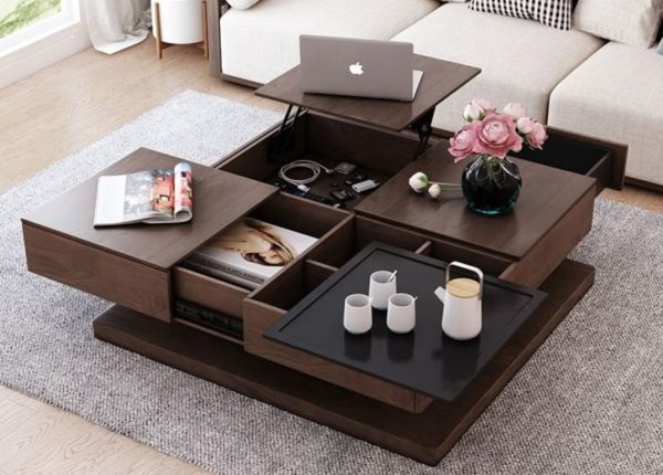 Buy Modern Custom Square Coffee Center Table with Storage - Image 2