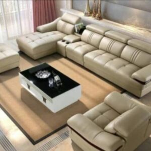 Buy Solid Built luxury 7 seater leather sofa set