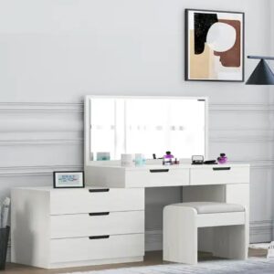 Buy Elegant Dressing Table with Mirror and Multi-Drawer Storage