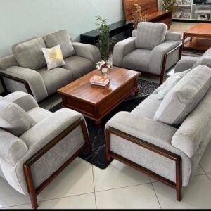 Buy Solid Built Modern Wooden Frame Sofa Set 01