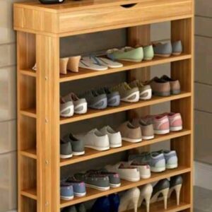 Buy 5-Tier Wooden Slim Shoe Rack Organizer with Top Drawer