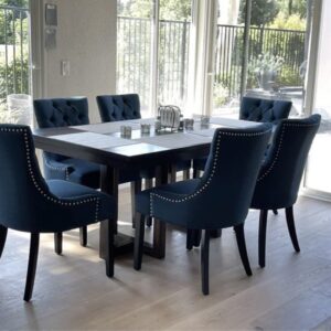 Buy Elegant 6-Seater Dining Table Set with Tufted Chairs