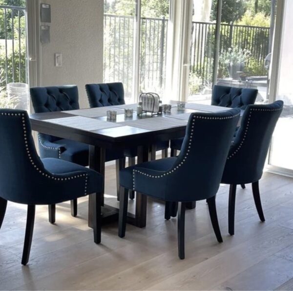 Buy Elegant 6-Seater Dining Table Set with Tufted Chairs