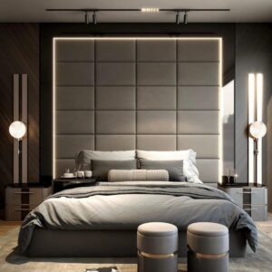 Buy Luxury Custom 6by6 Bed frame with LED Panel Headboard