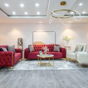Buy Luxury Velvet 7 Seater Living Room Set