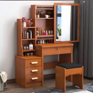 Buy Elegant Wooden Vanity Dressing Table with Mirror & Storage
