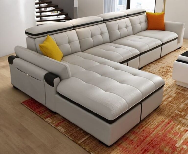 Buy Luxury Leather Sectional Sofa with Chaise Lounge - Textured Textured Modern Textured Sectional Sofas With Chaise Lounge