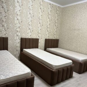 Buy Luxury Upholstered 3by6 Single Bed Frame with Headboard Brown