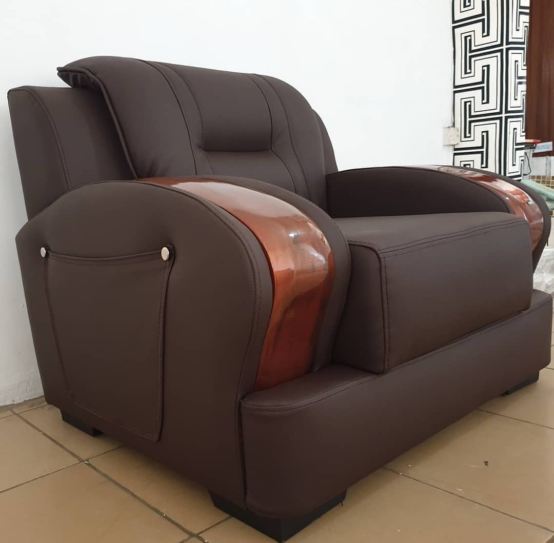 Buy Modern Brown Leather Series Sofa Set - Image 2