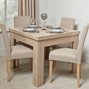 Buy Modern 4-Seater Wooden Dining Table Set