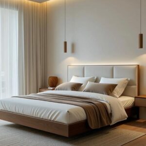 Buy Modern Upholstered Platform 4by6 Bed Frame